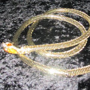 WHITING & DAVIS GOLD MESH 50'S VINTAGE SNAKE BELT